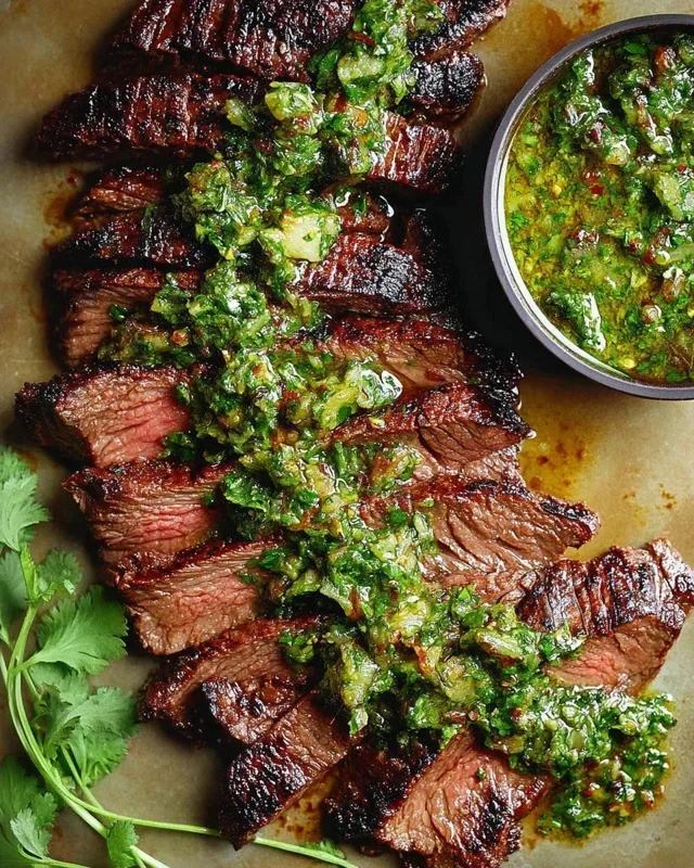 Skirt Steak Marinade Recipe with Chimichurri Recipe