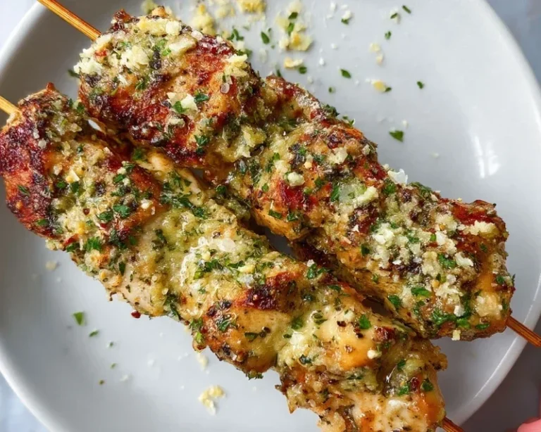 Ranch Garlic Parmesan Chicken Skewers