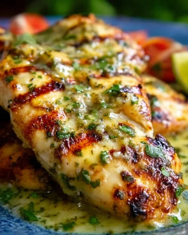 Grilled Salsa Verde Chicken with Pepper Jack