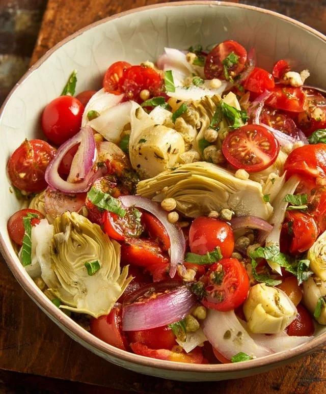 Tuscan Artichoke Tomato Salad