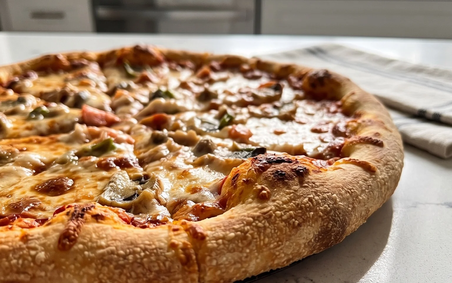 An excellent No Yeast Pizza Dough - quick easy homemade pizza!