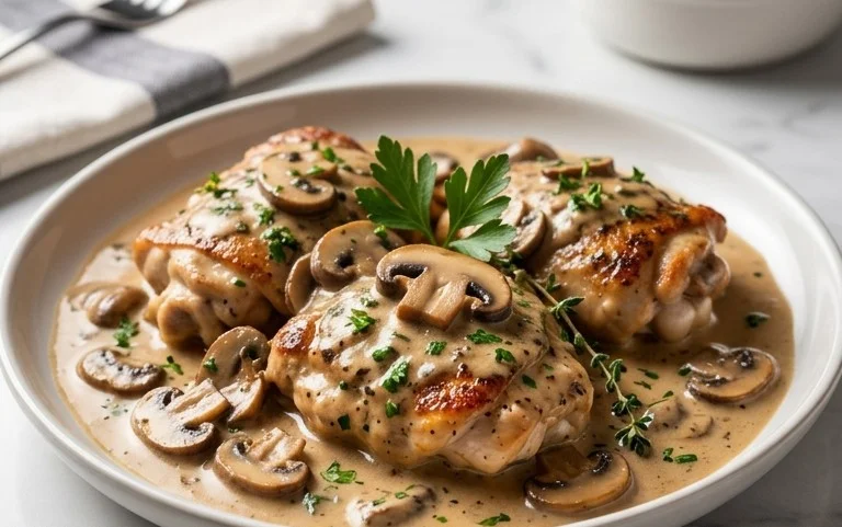 Creamy Mushroom Chicken Recipe