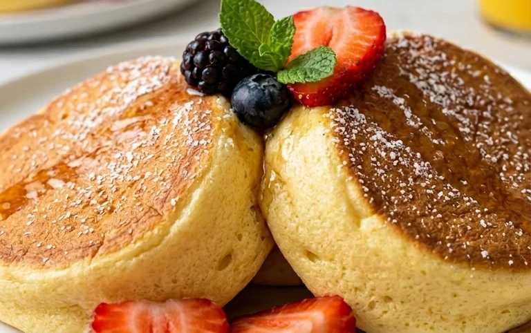 Fluffy Japanese Soufflé Pancakes