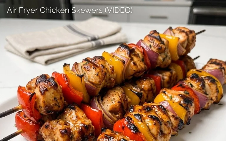 Air Fryer Chicken Skewers (VIDEO)