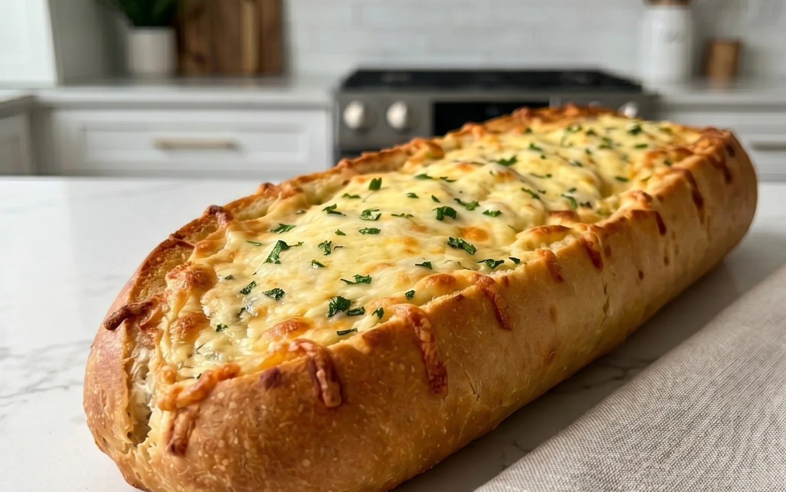 BEST CHEESY GARLIC BREAD RECIPE