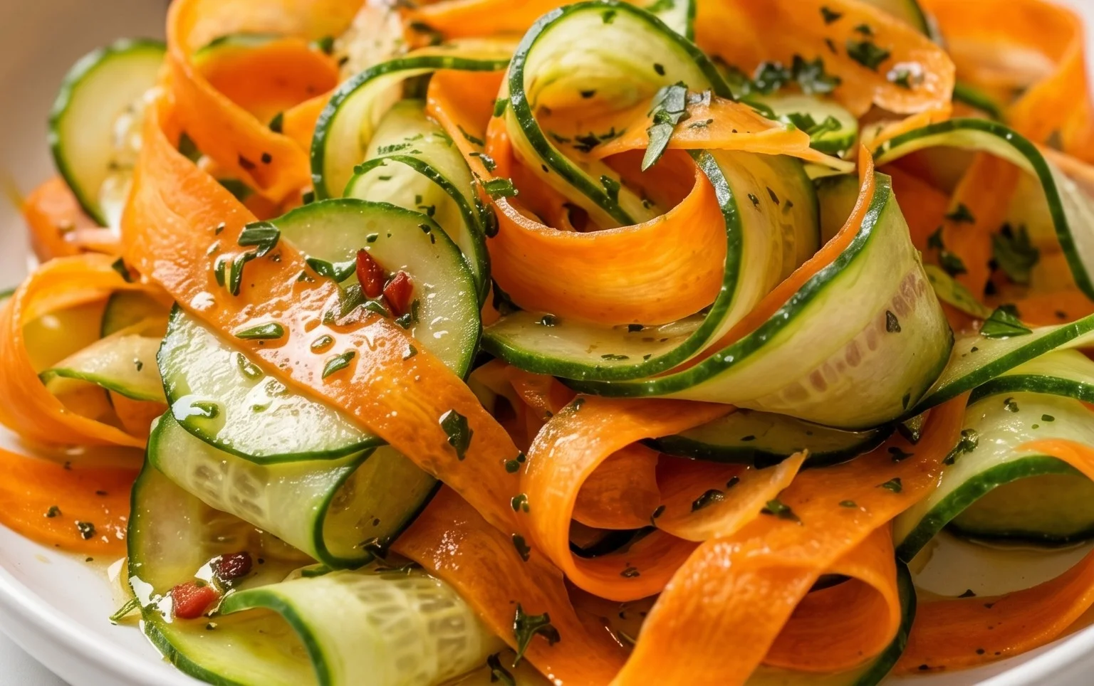 Carrot and Cucumber Ribbon Salad