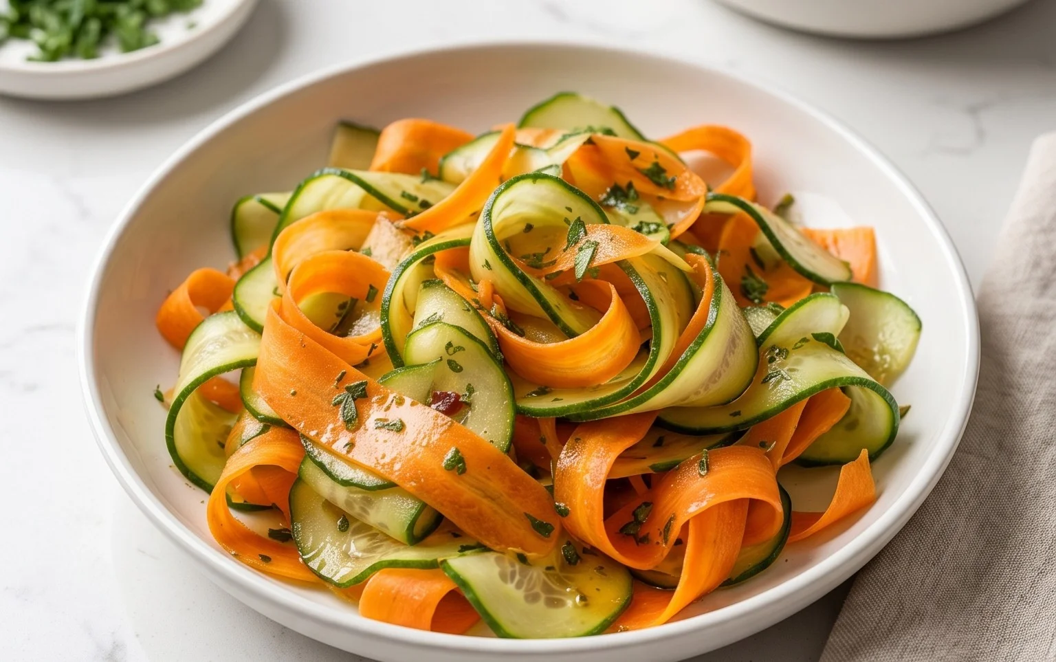 Carrot and Cucumber Ribbon Salad