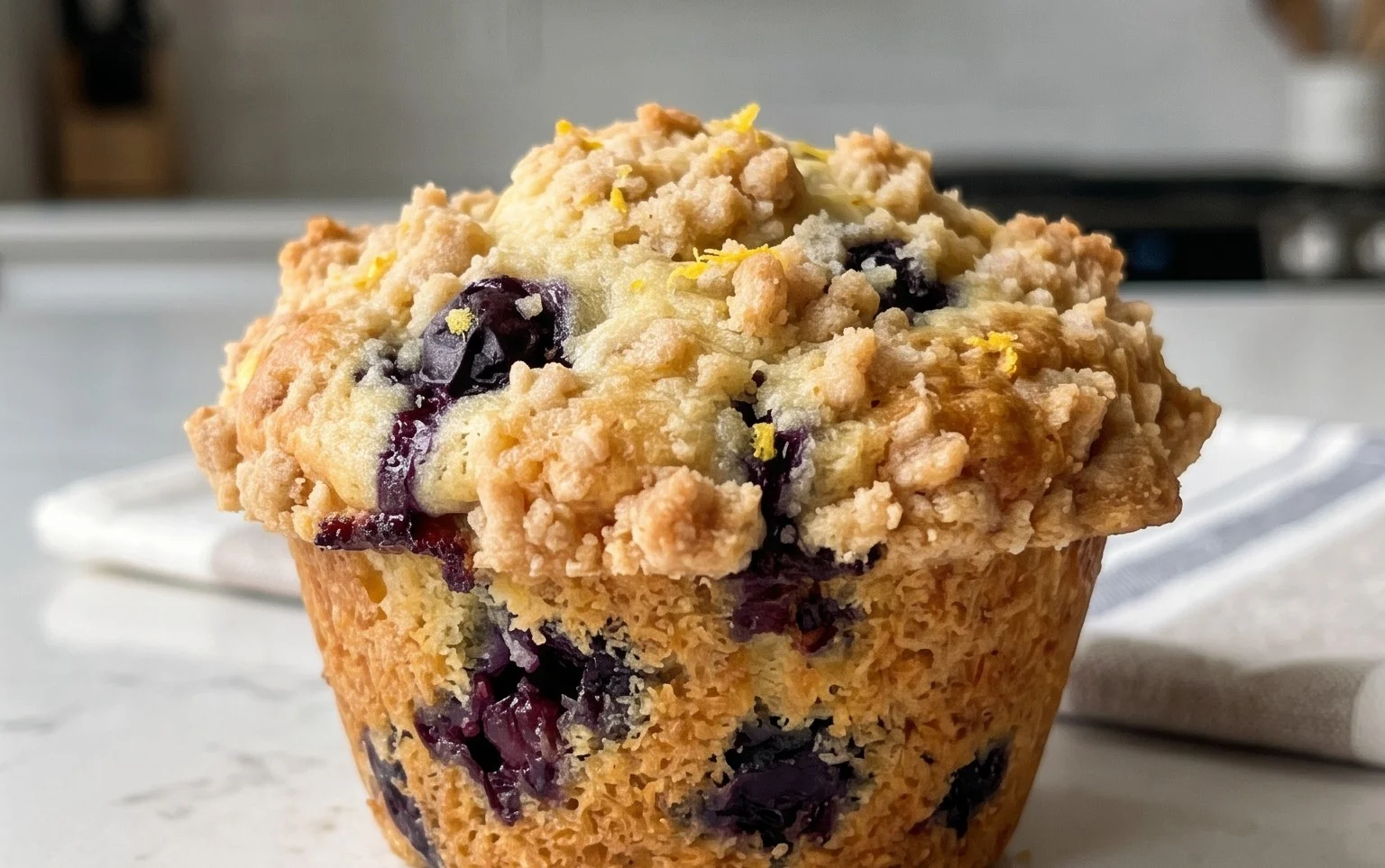 Lemon Blueberry Streusel Muffins