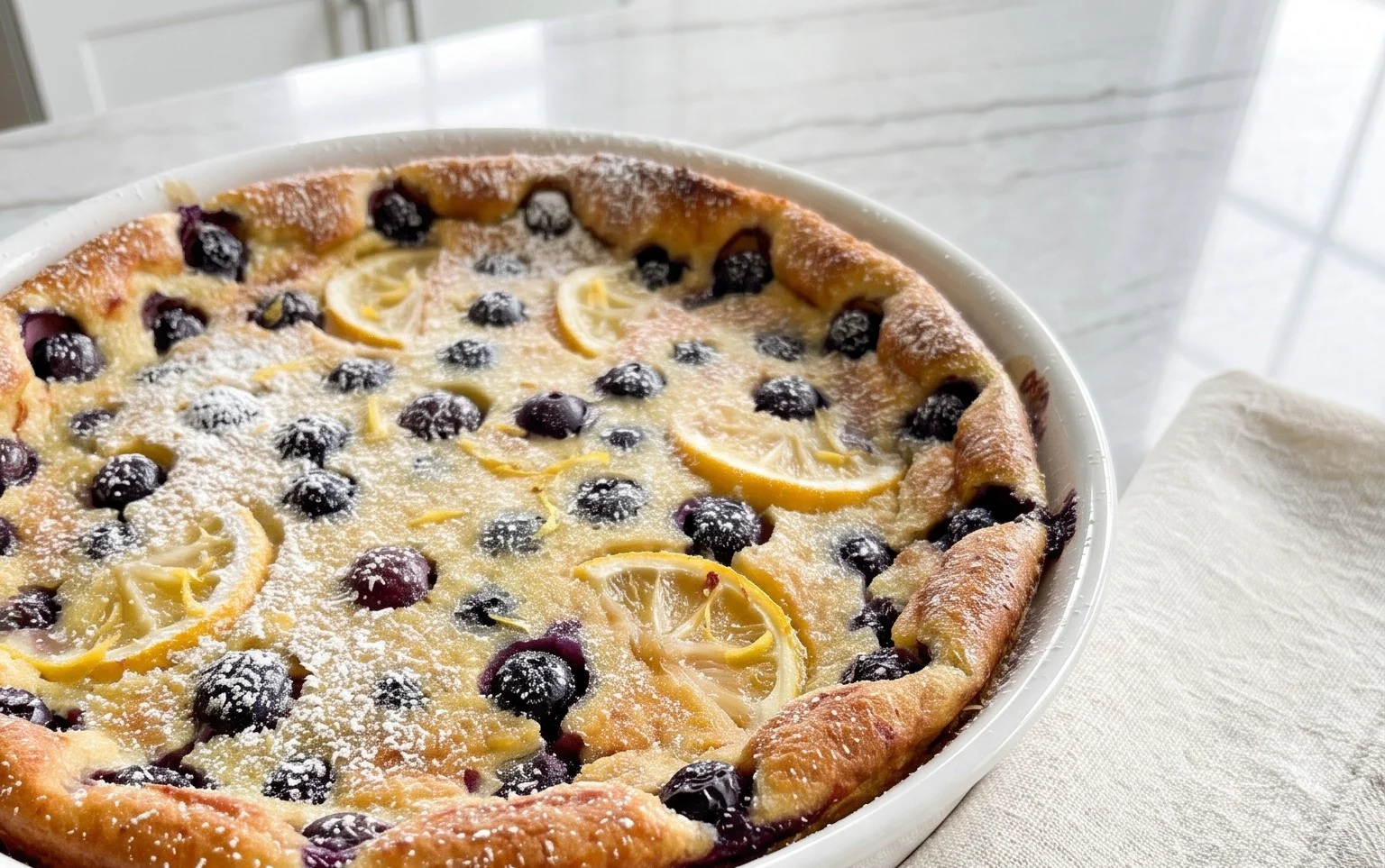 Lemon Blueberry Clafoutis