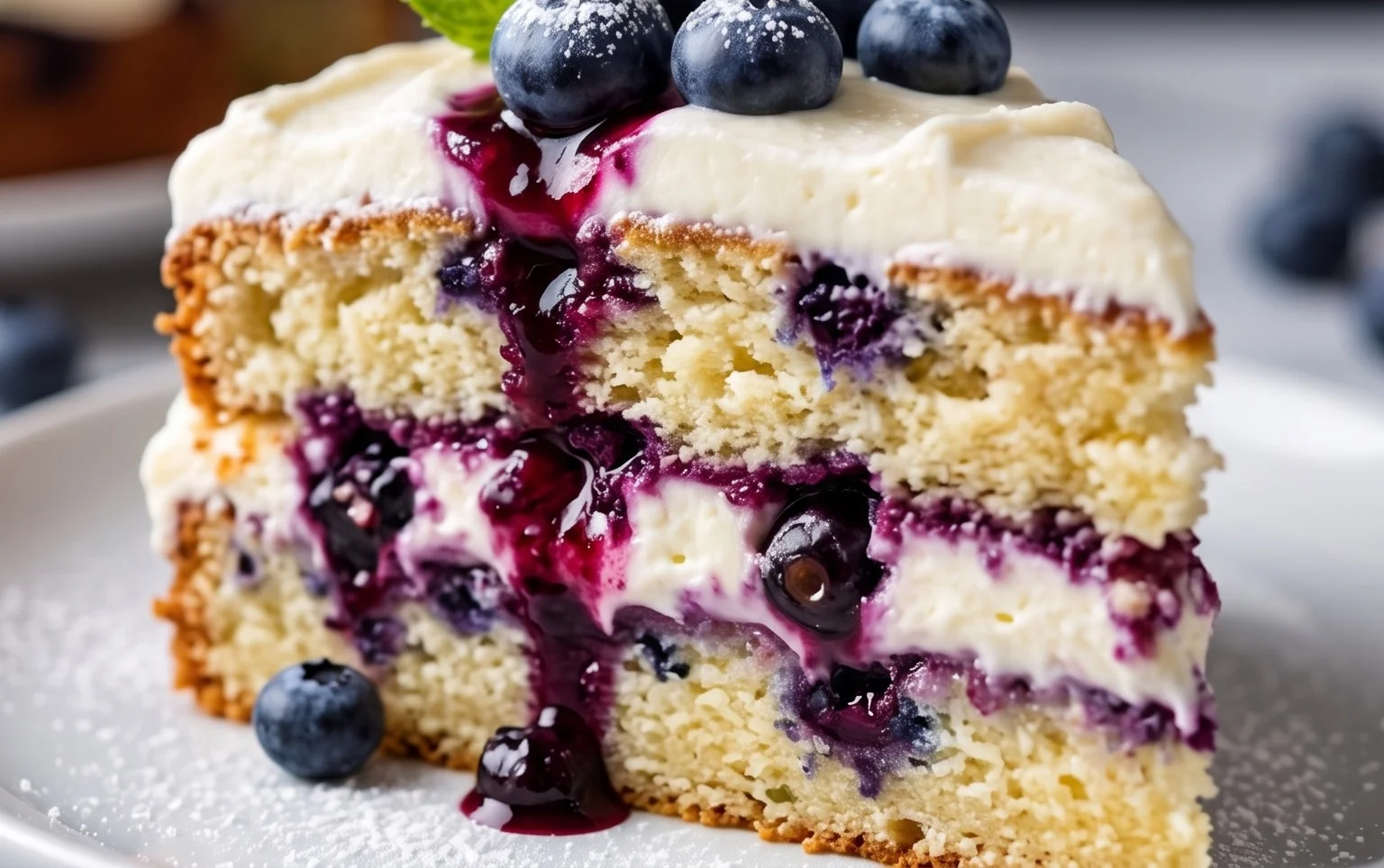 Nova Scotia Blueberry Cream Cake