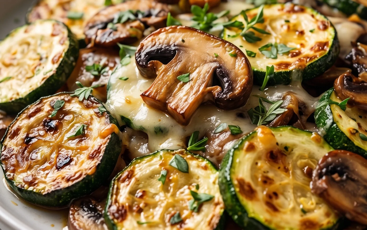 Skillet Zucchini and Mushrooms