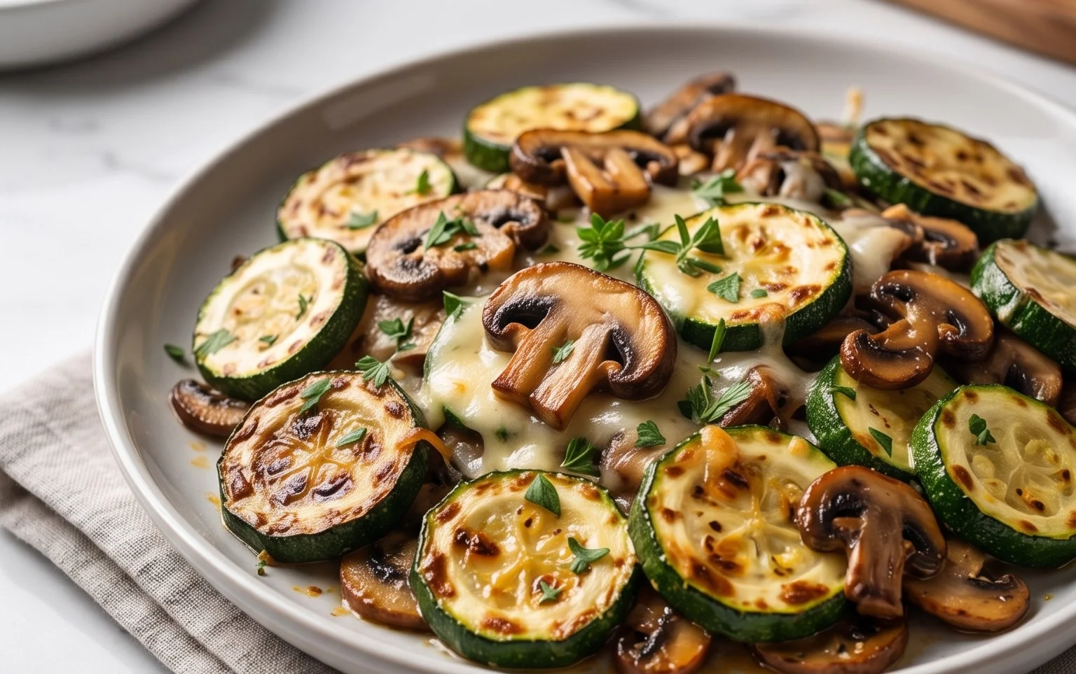 Skillet Zucchini and Mushrooms