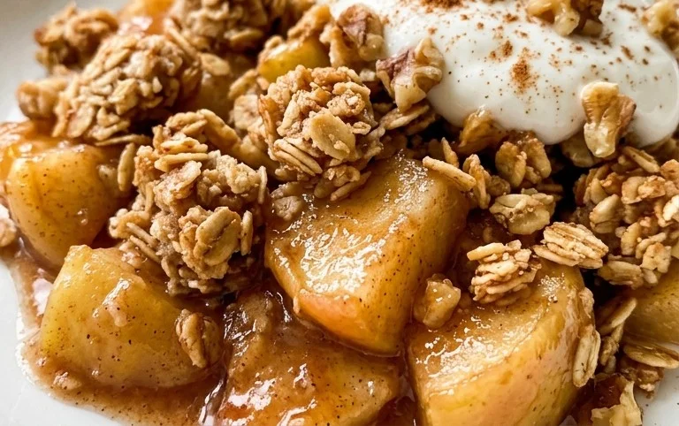 Healthy Breakfast Apple Crum extractble
