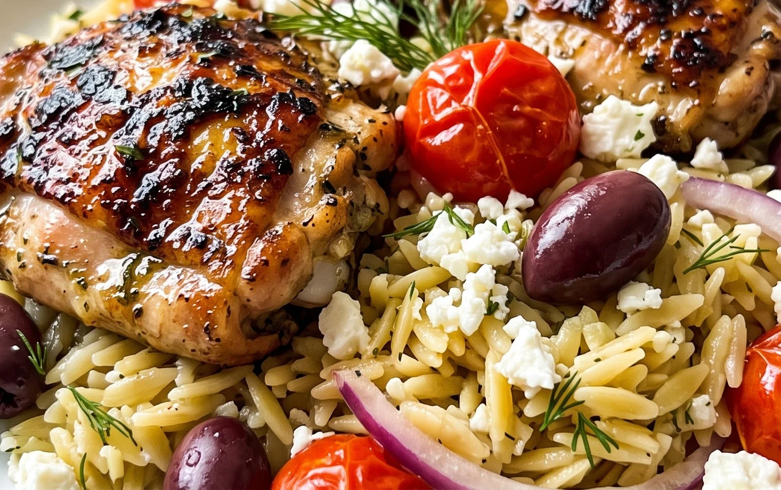 Greek Chicken and Lemon Rice (30 Minutes, One-Pot)