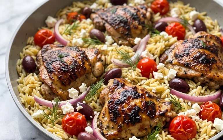 Greek Chicken and Lemon Rice (30 Minutes, One-Pot)