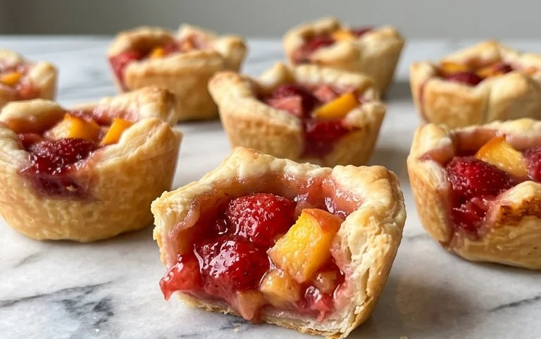 Strawberry Peach Pie Bites