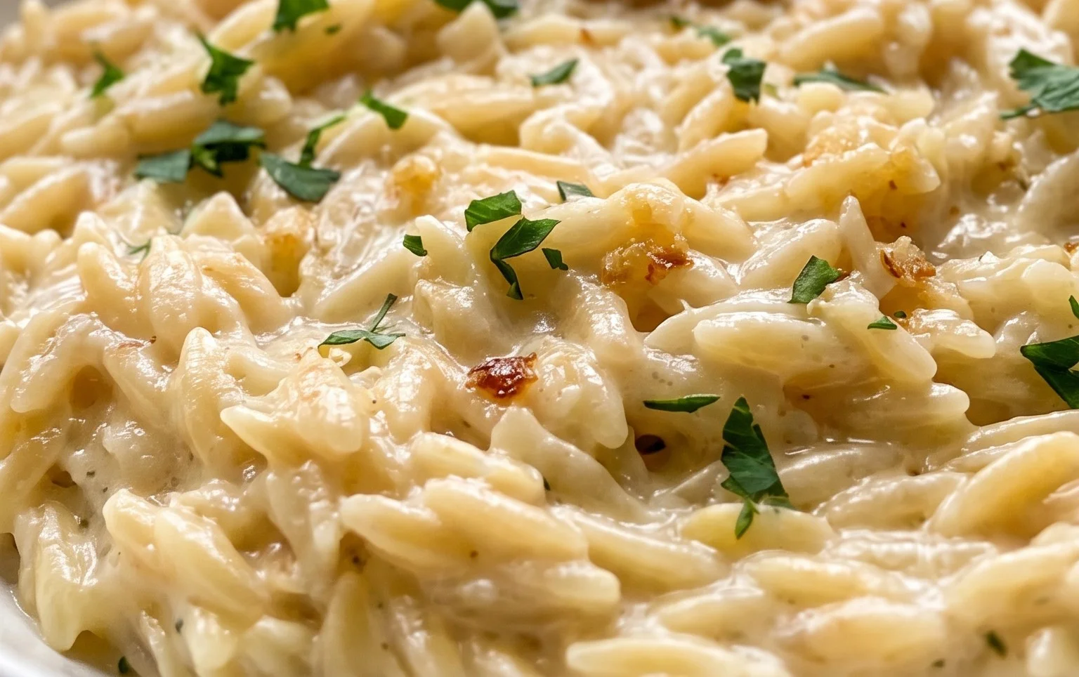 Creamy Garlic Parmesan Orzo
