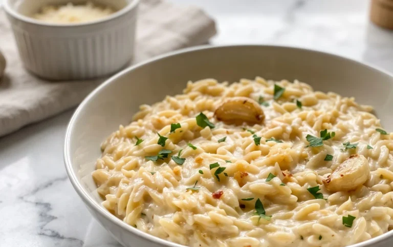 Creamy Garlic Parmesan Orzo