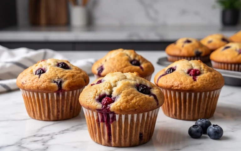 Bakery Style Mixed Berry Muffins | with Frozen Berries