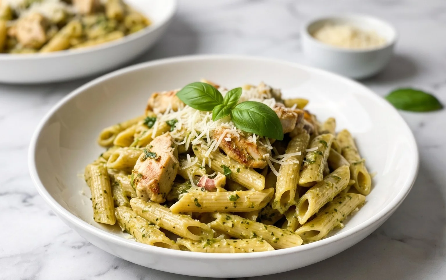 Creamy Chicken Pesto Pasta