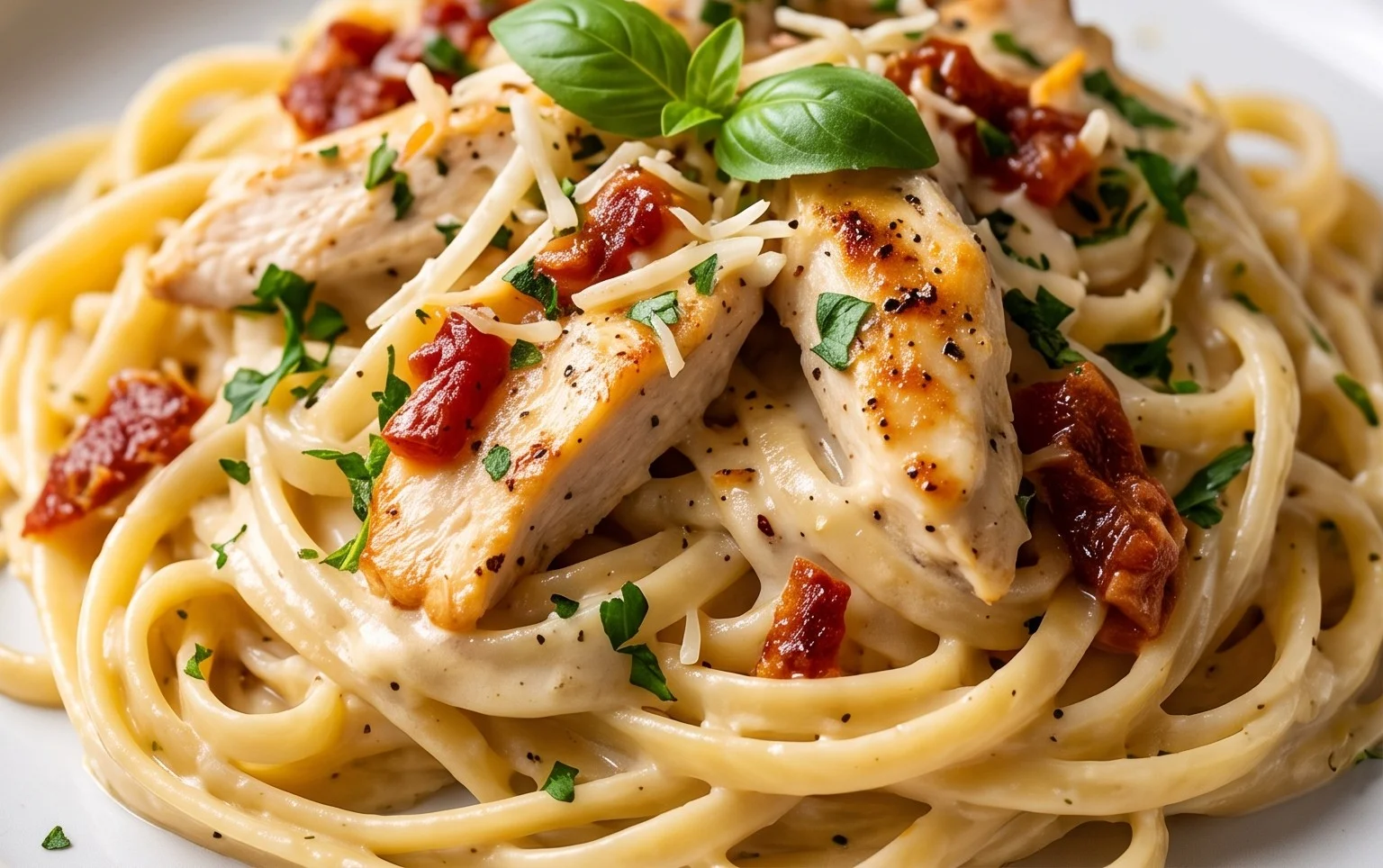 Low Calorie Chicken Alfredo