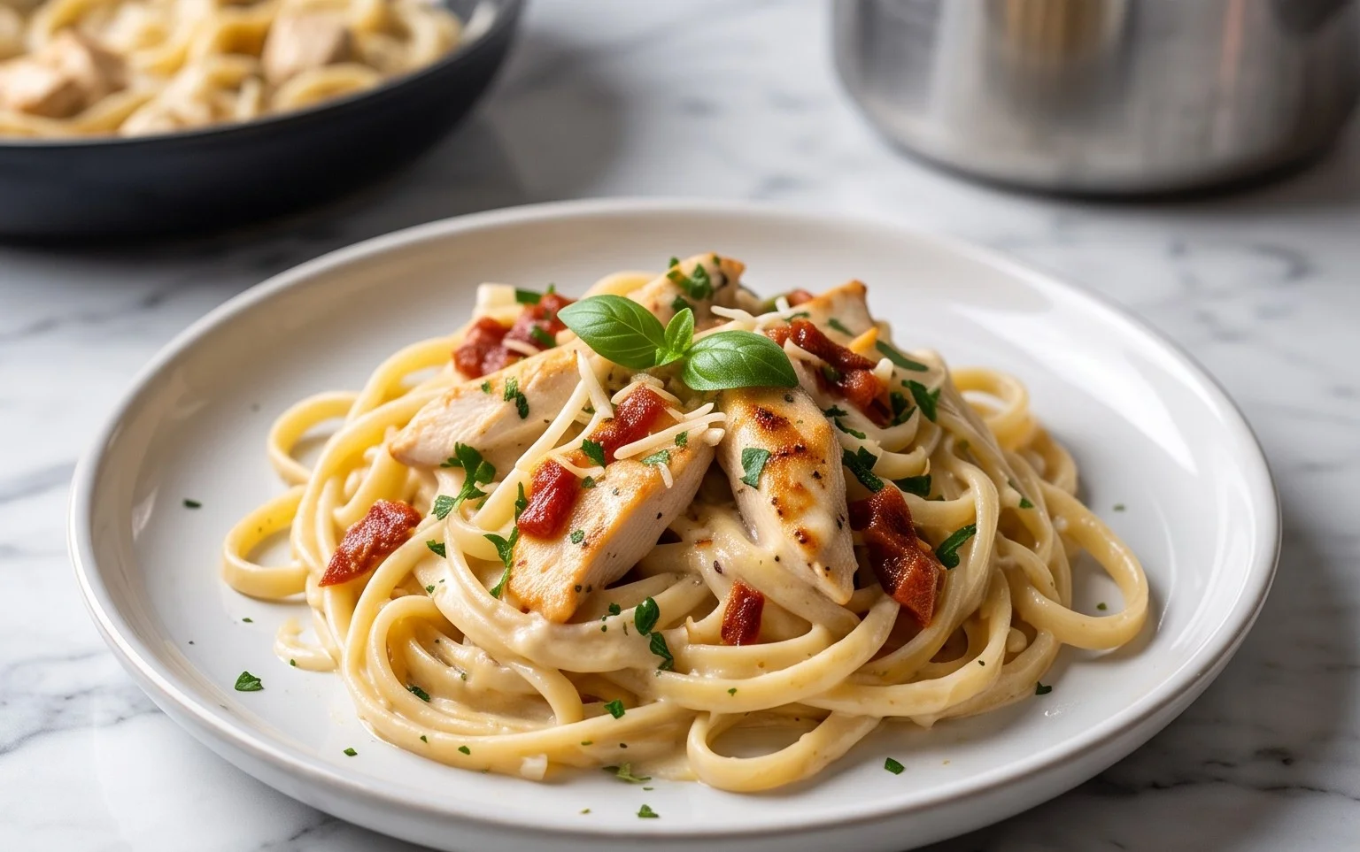 Low Calorie Chicken Alfredo