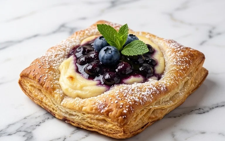 Blueberry Cream Cheese Puff Pastry