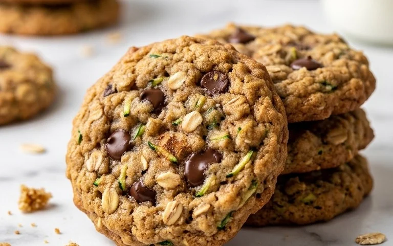 Healthy Zucchini Oatmeal Cookies