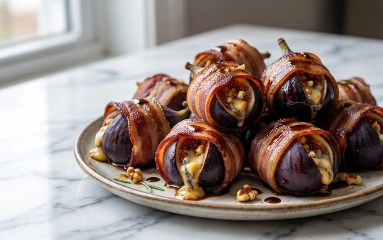Beef Bacon Wrapped Stuffed Figs
