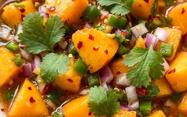 Sweet & Spicy Peach Salsa Canning Recipe