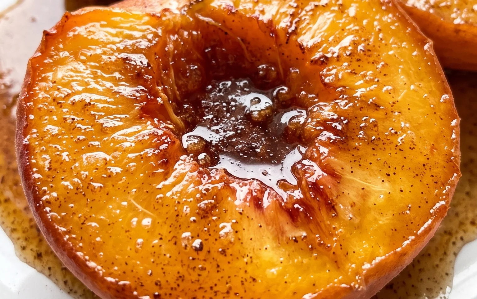 Cinnamon Sugar Baked Peaches