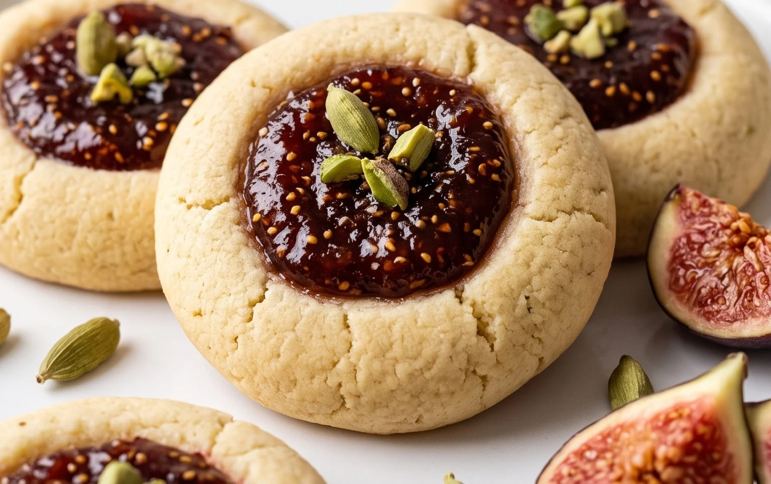 Cardamom Fig Thumbprint Cookies