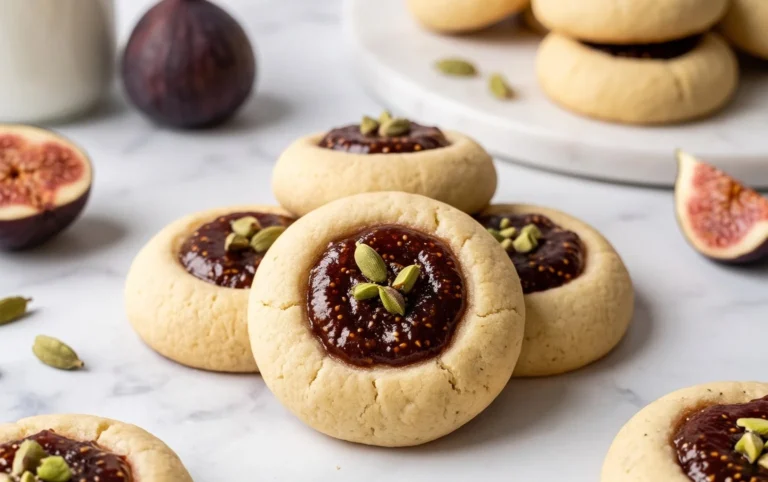 Cardamom Fig Thumbprint Cookies