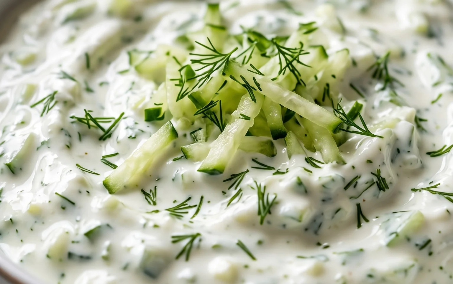 Cucumber Dip with Sour Cream and Dill