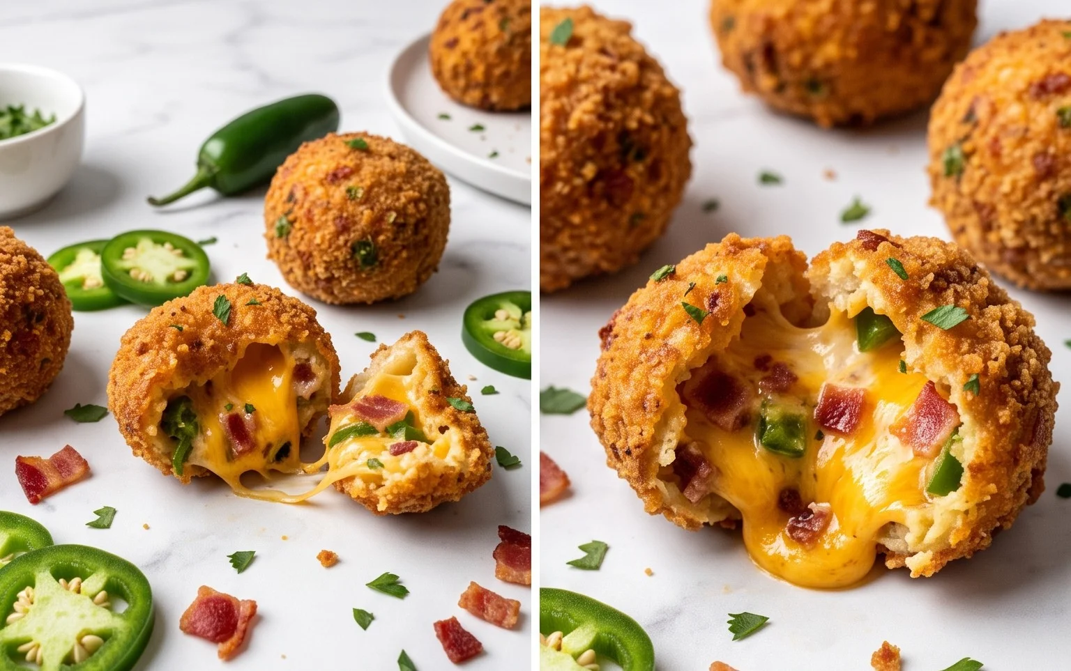 Beef Bacon Jalapeño Popper Cheese Balls