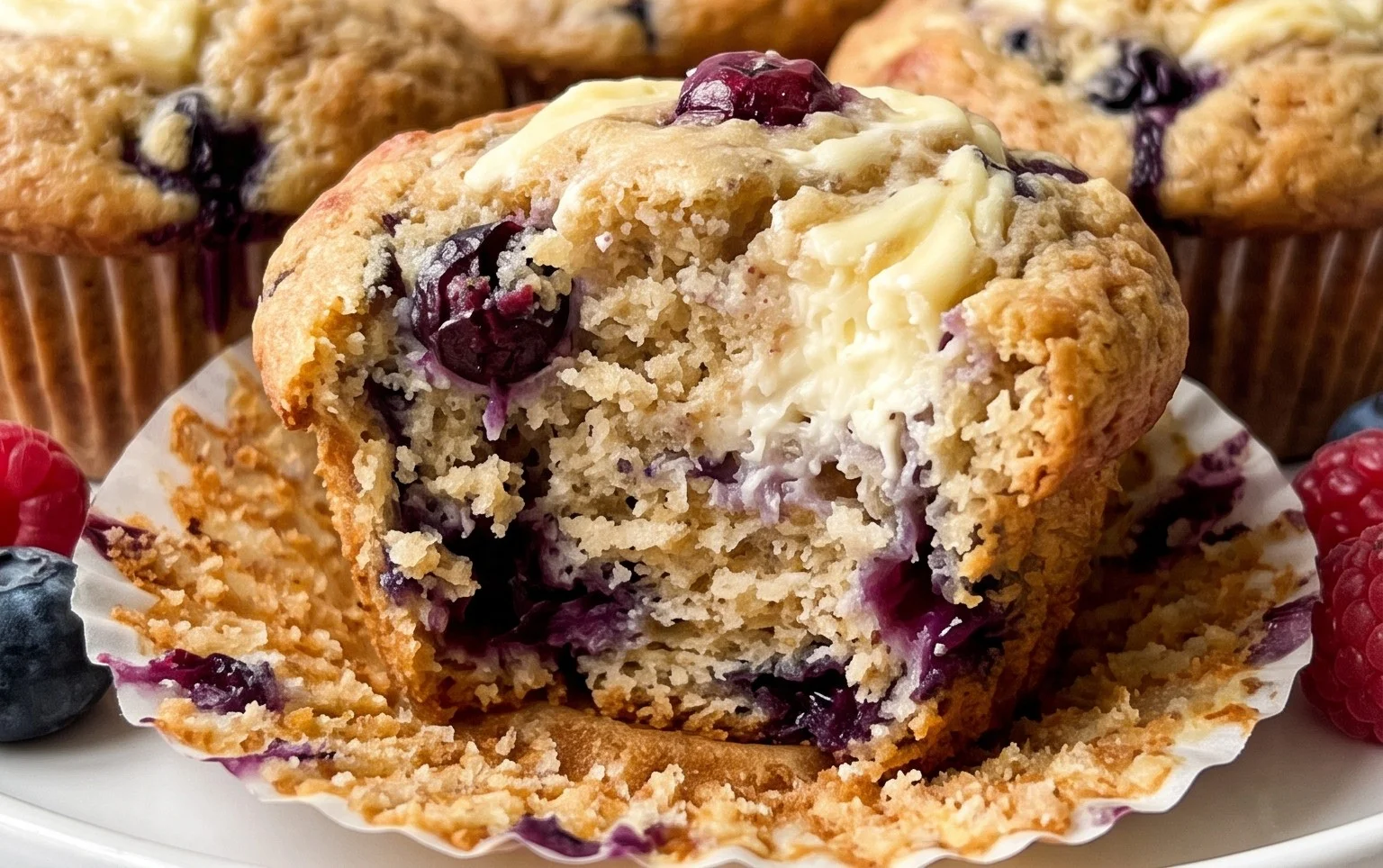 Berry Cream Cheese Muffins