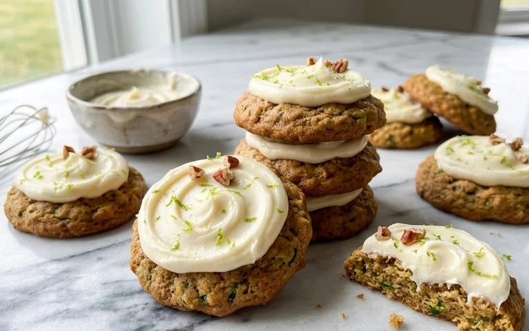 Zucchini Cookies with Cream Cheese Frosting