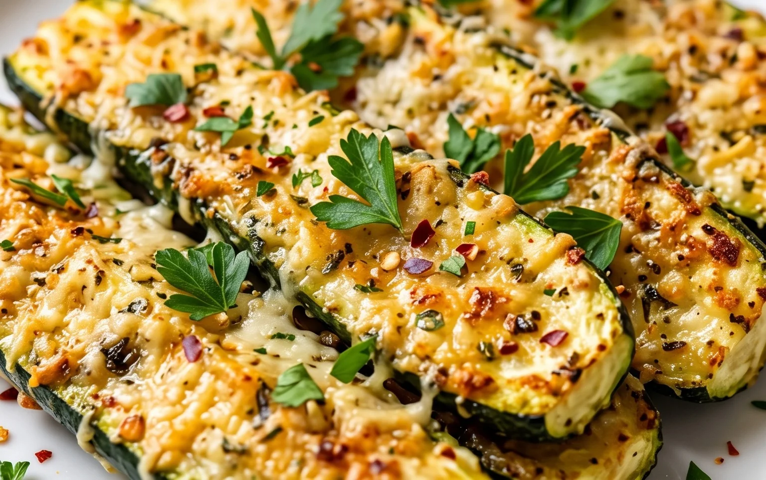Irresistibly Crunchy Garlic Parmesan Roasted Zucchini