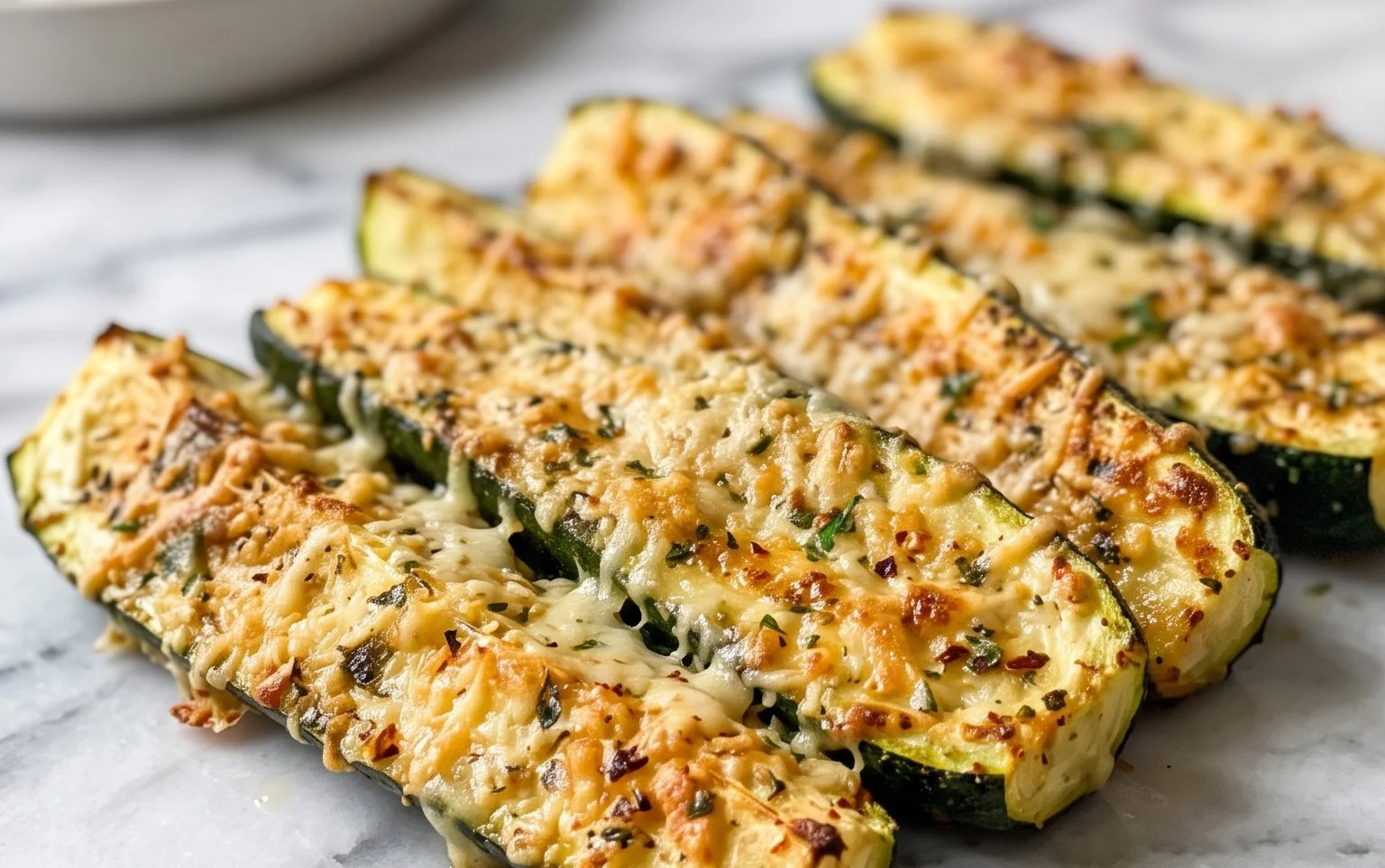 Irresistibly Crunchy Garlic Parmesan Roasted Zucchini