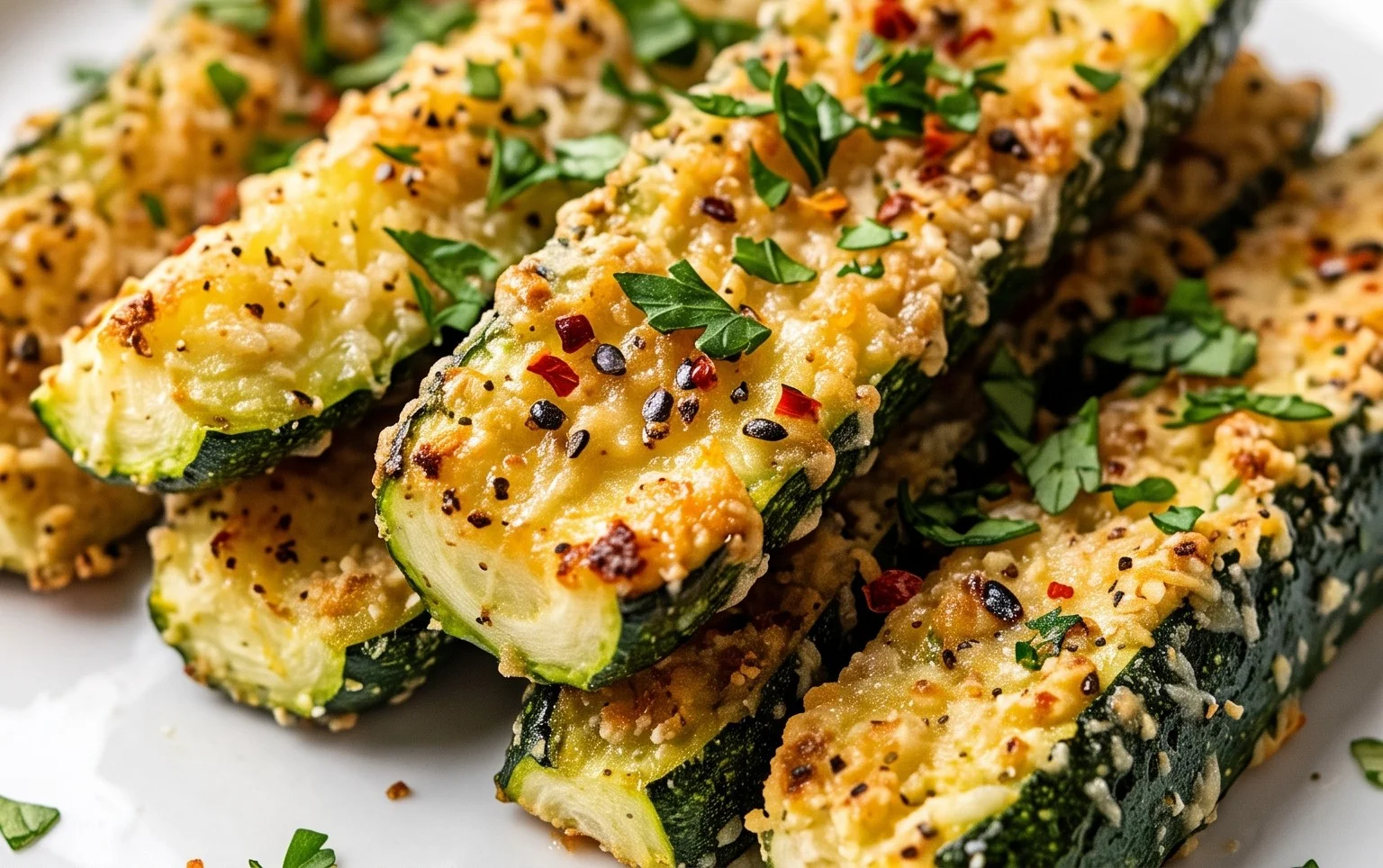 Parmesan Crusted Zucchini Sticks