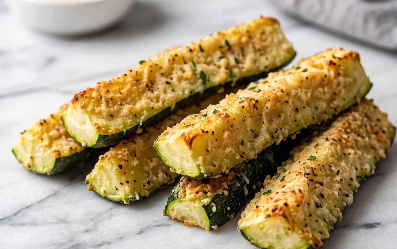 Parmesan Crusted Zucchini Sticks