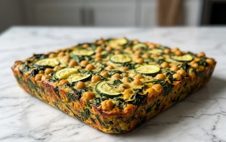 Spinach Zucchini Chickpea Bake